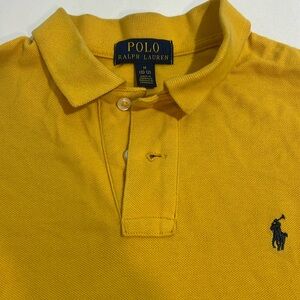 Iconic mesh polo shirt- M 10-12 Gold Bugle